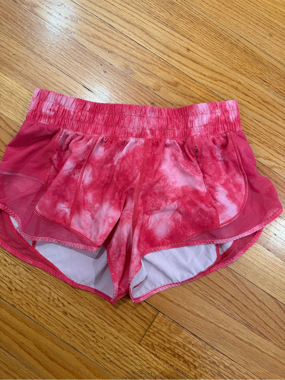 Lululemon Women's Pink Tie-Dye Athletic Shorts